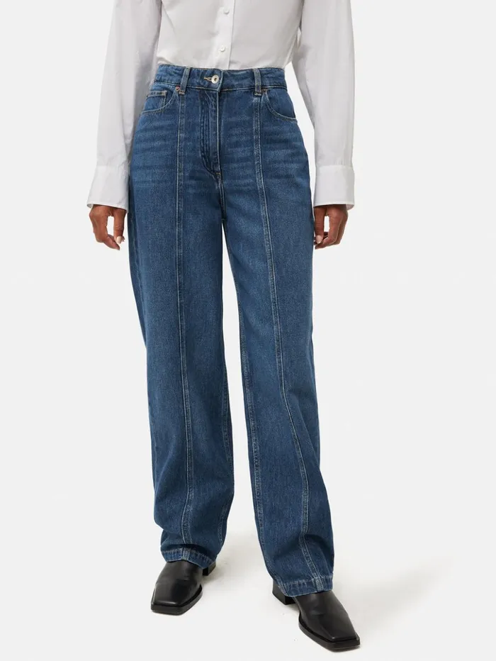 Jigsaw Beck Tailored Jean Vintage Mid Blue Women Denim
