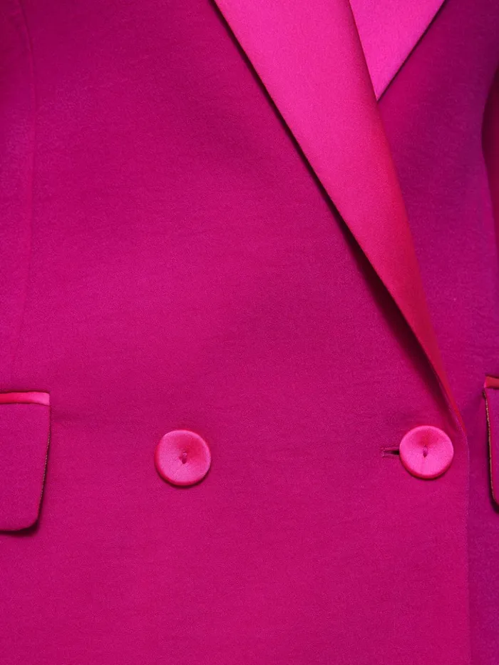 Jigsaw Belted Tuxedo Jacket Pink Women Coats and Jackets