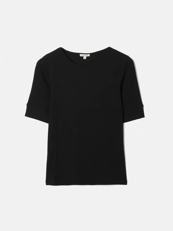 Jigsaw Bovey Crew Neck Tee Black Women Shirts and Tops