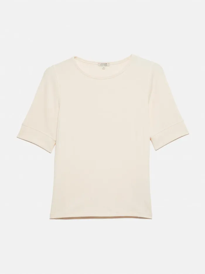 Jigsaw Bovey Crew Neck Tee Cream Women Shirts and Tops