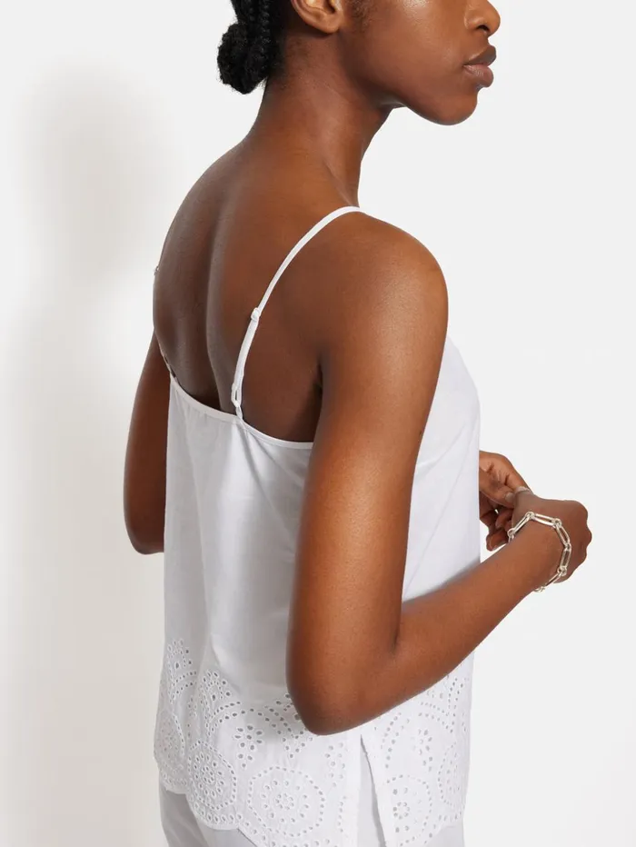 Jigsaw Broderie Anglaise Cami White Women Shirts and Tops