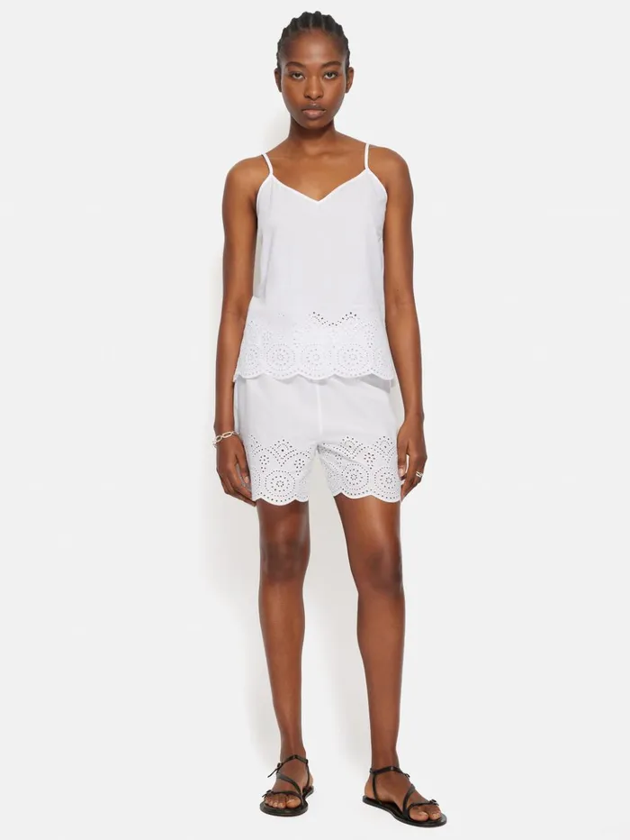 Jigsaw Broderie Anglaise Cami White Women Shirts and Tops