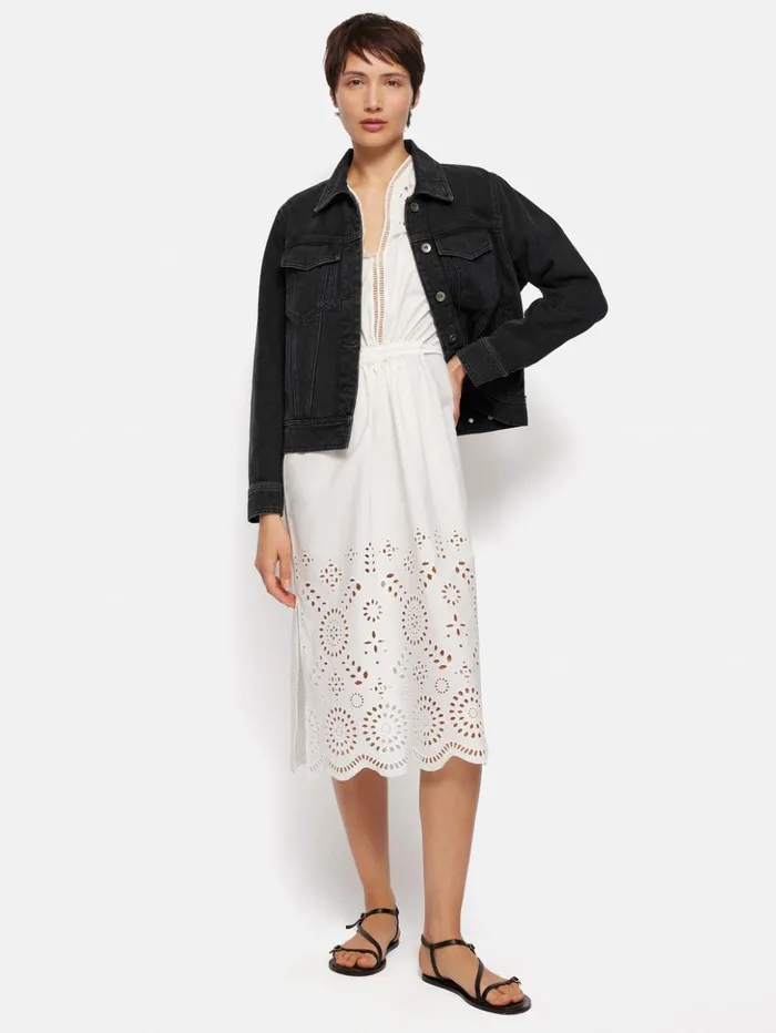 Jigsaw Broderie Kaftan White Women Dresses and Jumpsuits