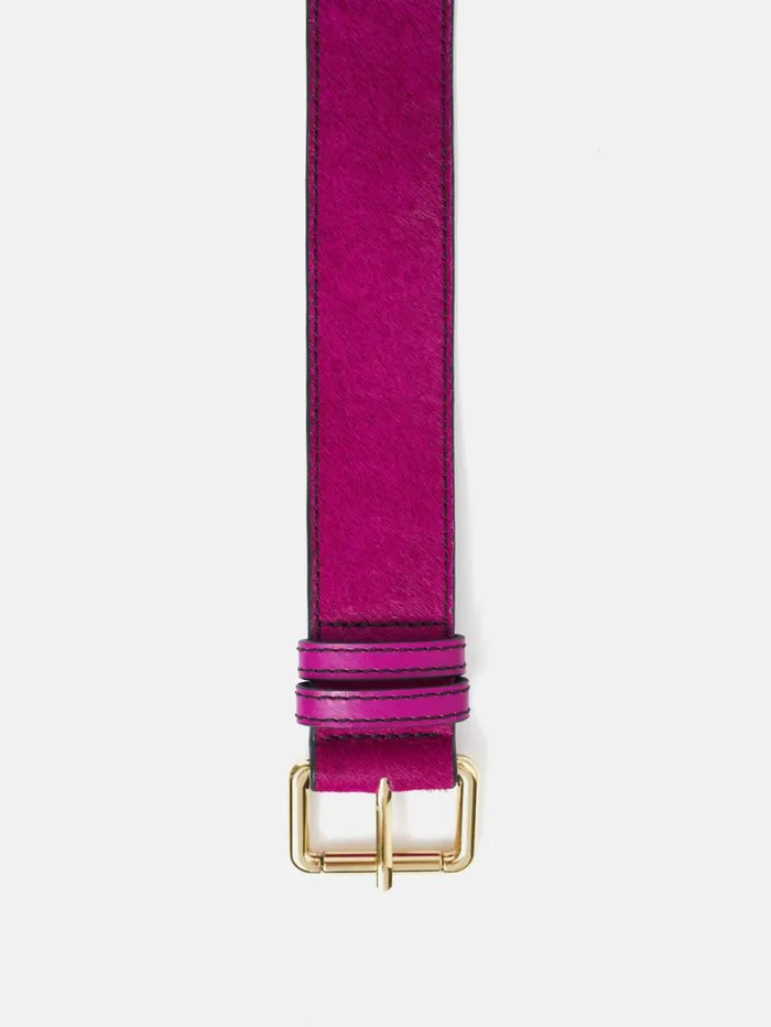 Jigsaw Calf Hair Jean Belt Pink Women Belts