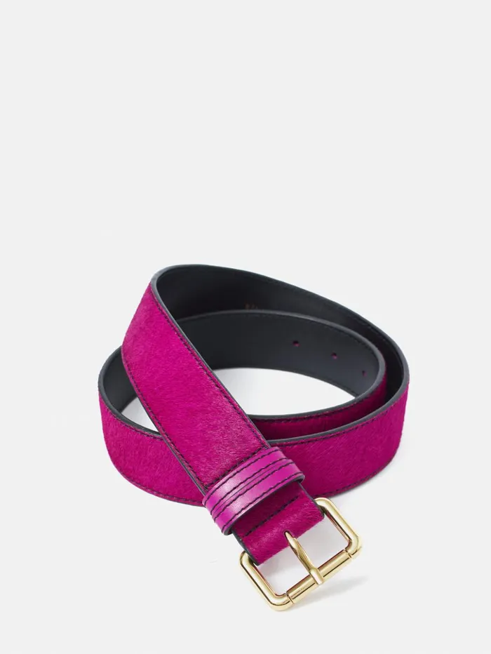 Jigsaw Calf Hair Jean Belt Pink Women Belts