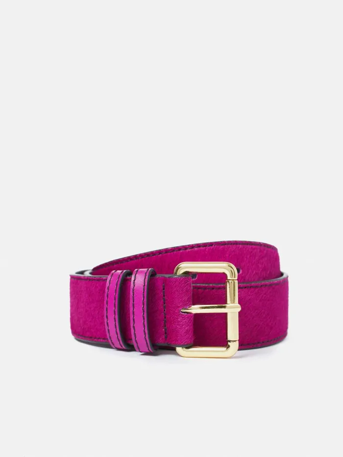 Jigsaw Calf Hair Jean Belt Pink Women Belts