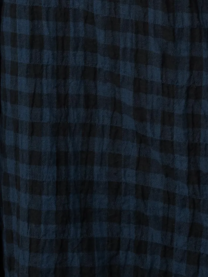 Jigsaw Checked Tunic Blouse Navy Women Shirts and Tops