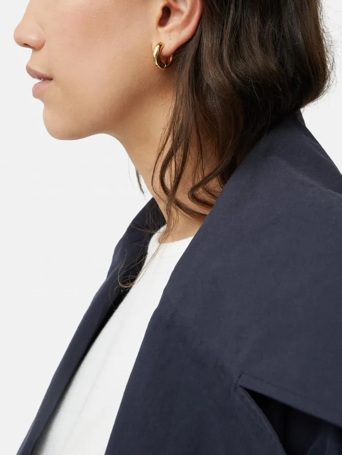 Jigsaw Chubby Hoop Earrings Gold Women Jewellery