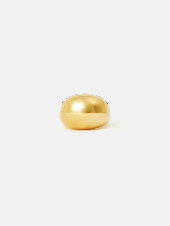 Jigsaw Chunky Dome Ring Gold Women Jewellery