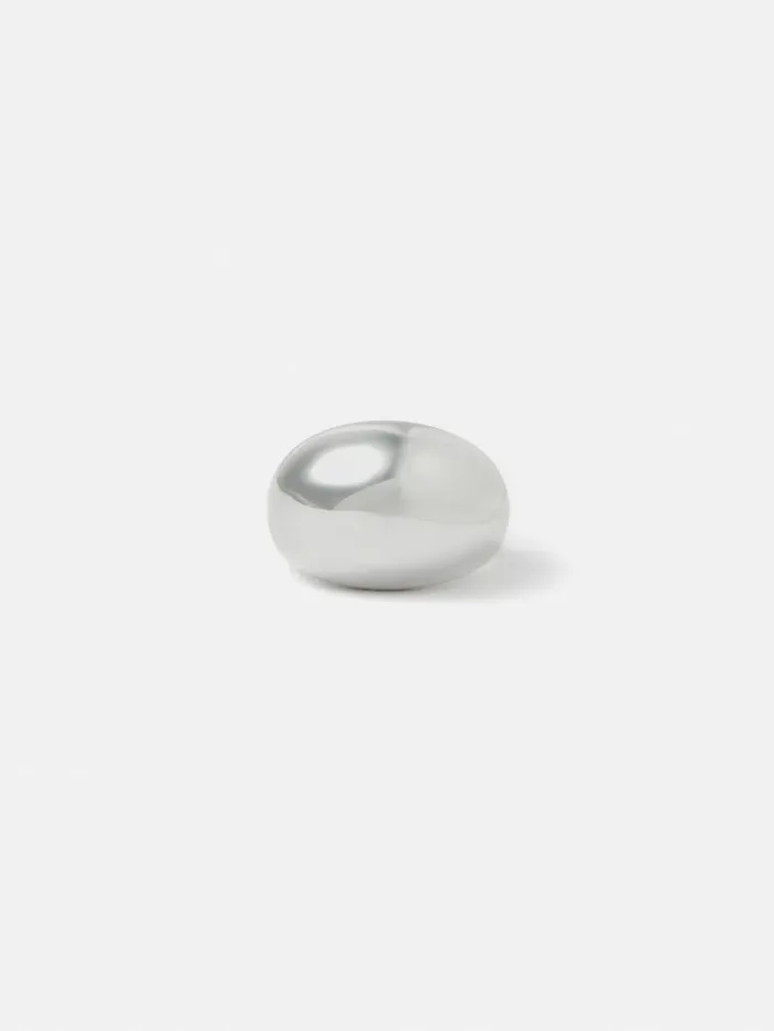 Jigsaw Chunky Dome Ring Silver Women Jewellery