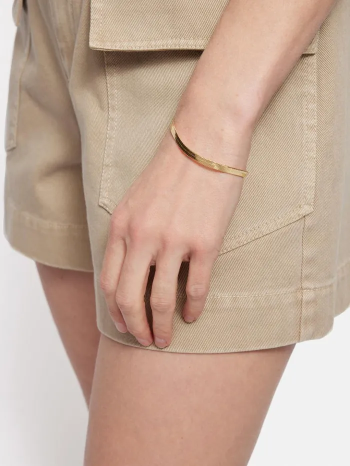 Jigsaw Chunky Snake Chain Bracelet Gold Women Jewellery