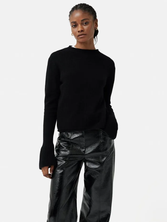 Jigsaw Cloud Cashmere Eldon Jumper Black Women Knitwear and Cashmere