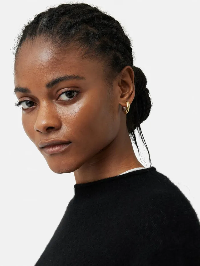 Jigsaw Cloud Cashmere Eldon Jumper Black Women Knitwear and Cashmere