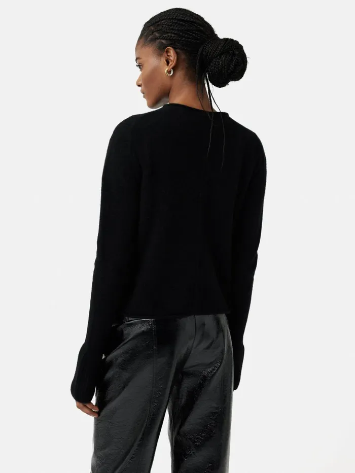 Jigsaw Cloud Cashmere Eldon Jumper Black Women Knitwear and Cashmere