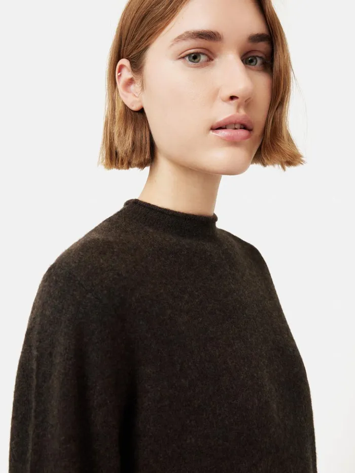 Jigsaw Cloud Cashmere Eldon Jumper Brown Melange Women Knitwear and Cashmere
