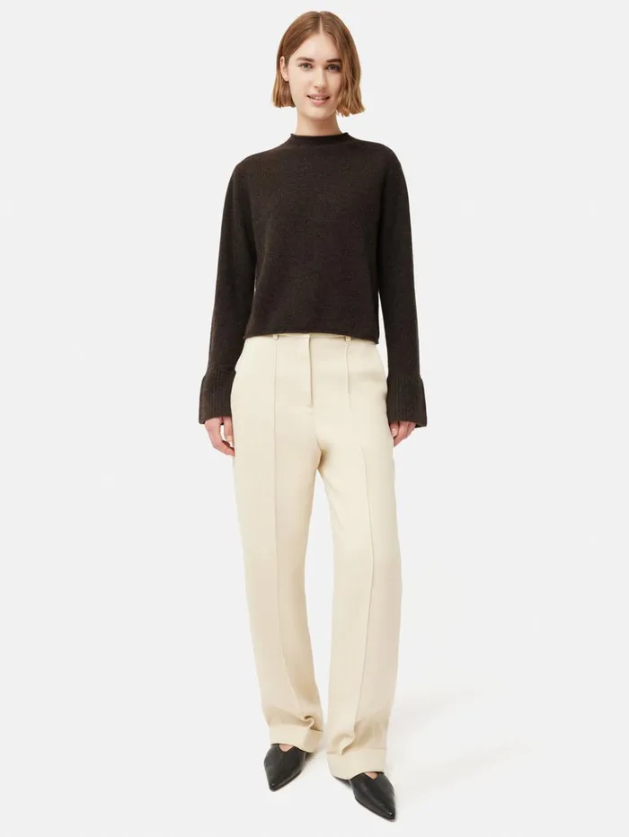 Jigsaw Cloud Cashmere Eldon Jumper Brown Melange Women Knitwear and Cashmere
