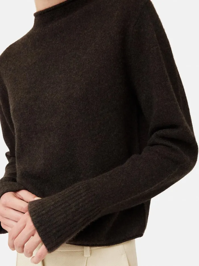 Jigsaw Cloud Cashmere Eldon Jumper Brown Melange Women Knitwear and Cashmere