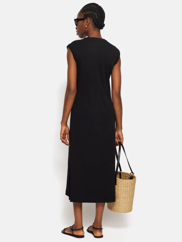 Jigsaw Column T Shirt Dress Black Women Dresses and Jumpsuits