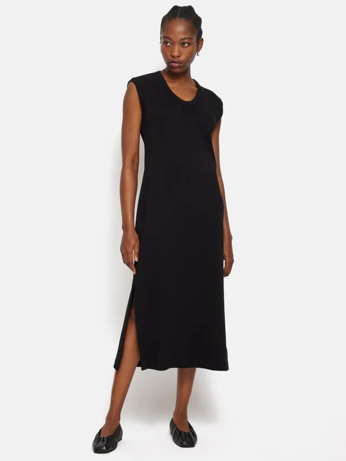 Jigsaw Column T Shirt Dress Black Women Dresses and Jumpsuits