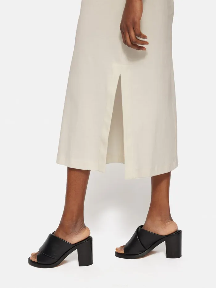 Jigsaw Column T Shirt Dress Cream Women Dresses and Jumpsuits