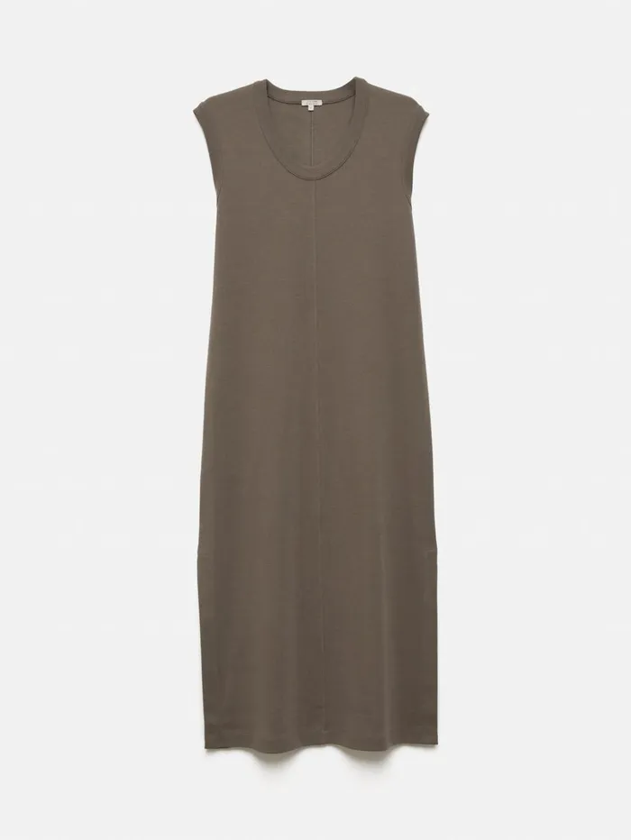 Jigsaw Column T Shirt Dress Taupe Women Dresses and Jumpsuits