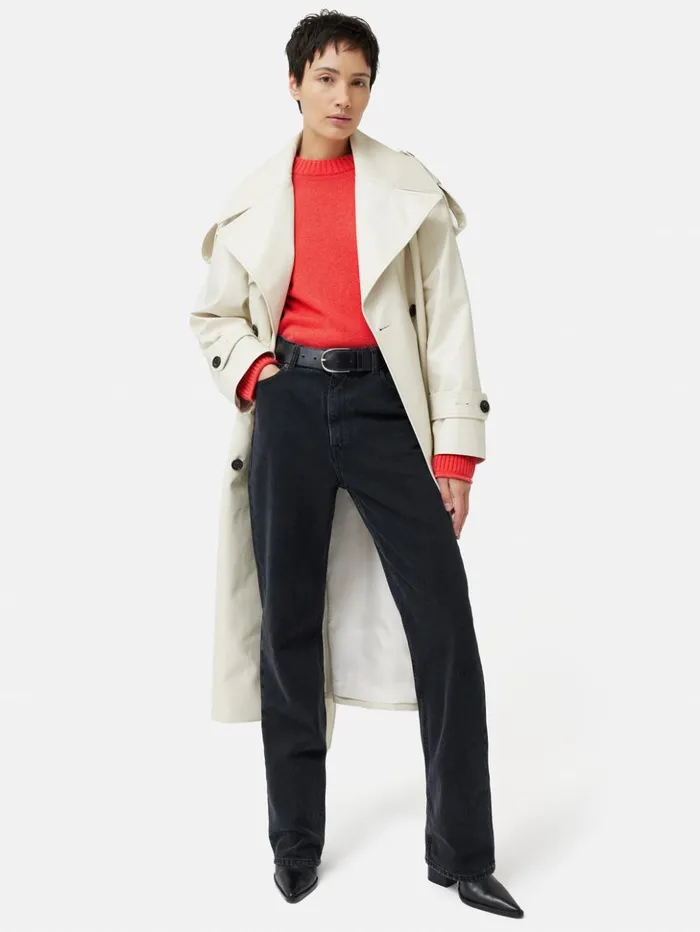 Jigsaw Compact Wool Cashmere Blend Jumper Coral Women Knitwear and Cashmere
