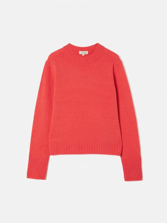 Jigsaw Compact Wool Cashmere Blend Jumper Coral Women Knitwear and Cashmere
