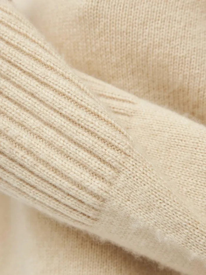 Jigsaw Compact Wool Cashmere Blend Jumper Cream Women Knitwear and Cashmere