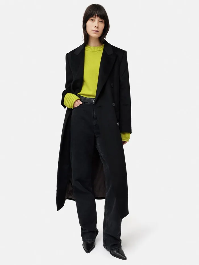 Jigsaw Compact Wool Cashmere Blend Jumper Lime Women Knitwear and Cashmere