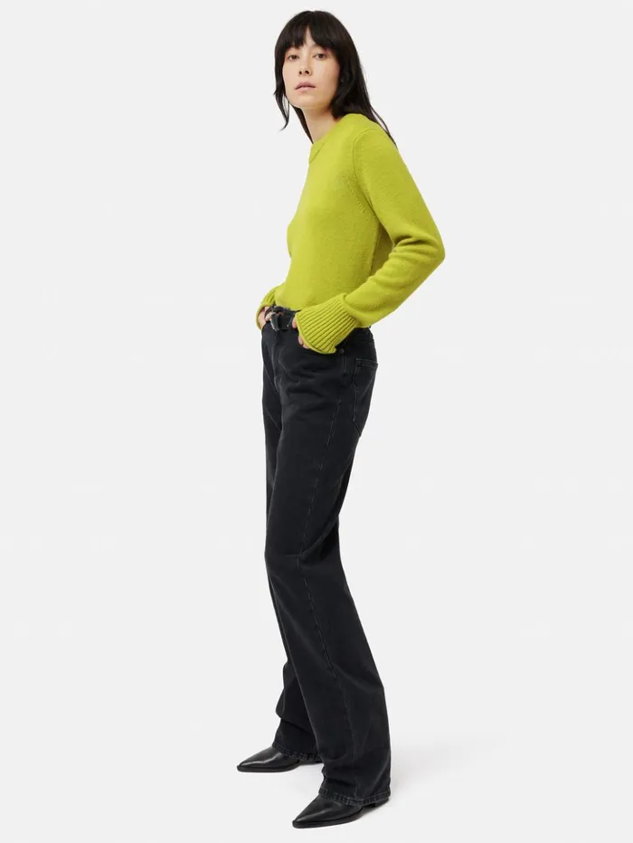 Jigsaw Compact Wool Cashmere Blend Jumper Lime Women Knitwear and Cashmere