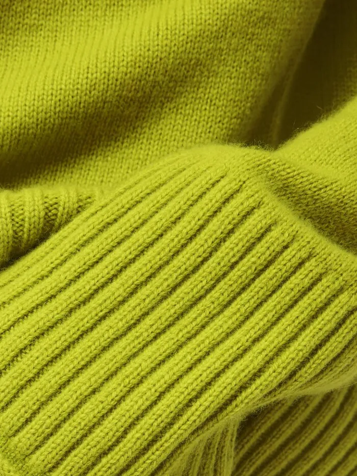 Jigsaw Compact Wool Cashmere Blend Jumper Lime Women Knitwear and Cashmere