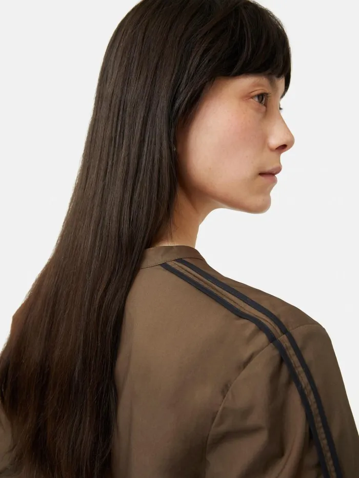 Jigsaw Contrast Tape Detail Top Brown Women Shirts and Tops