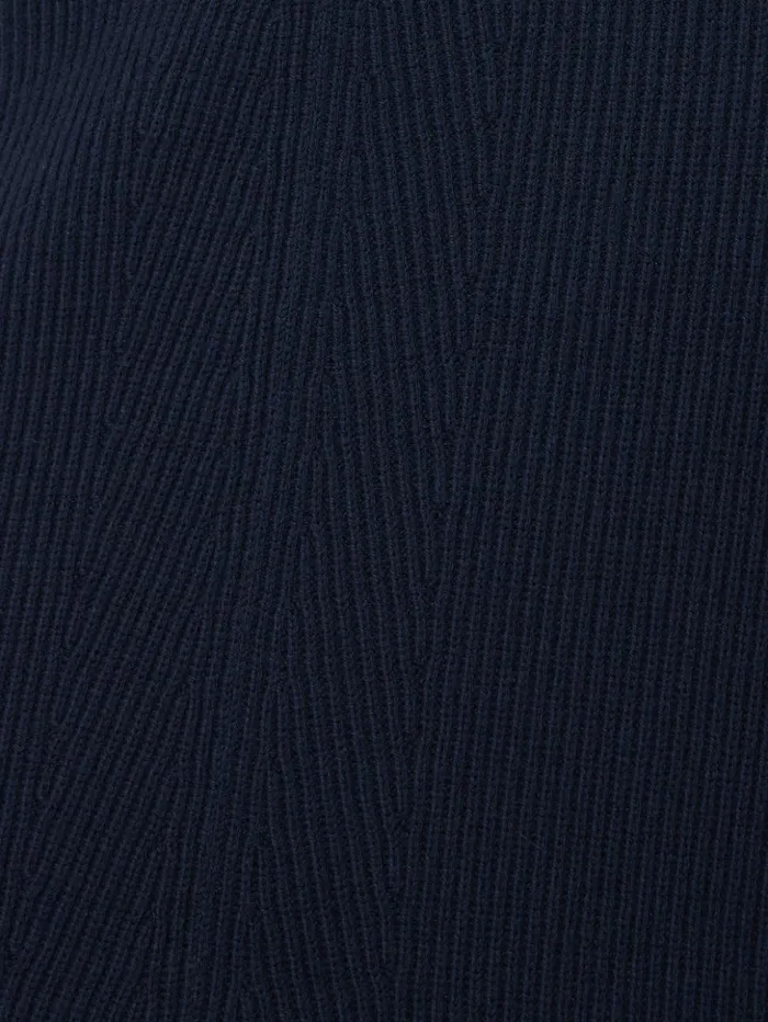 Jigsaw Cotton Blend Knitted Skirt Navy Women Skirts