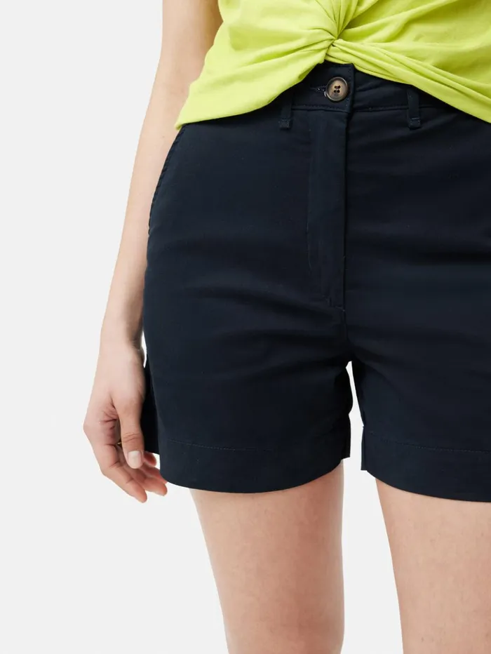 Jigsaw Cotton Chino Short Navy Women Shorts