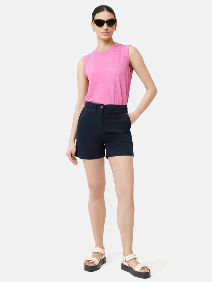 Jigsaw Cotton Chino Short Navy Women Shorts