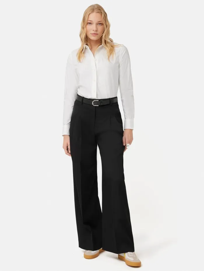 Jigsaw Cotton Fitted Shirt White Women Shirts and Tops