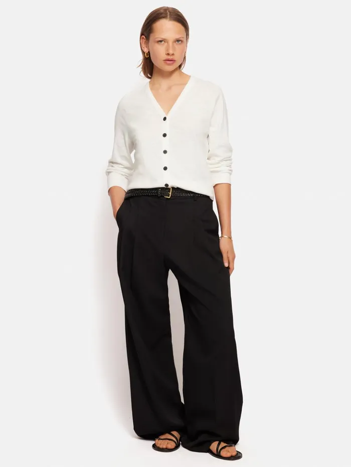 Jigsaw Cotton Luxe Cardigan Ivory Women Shirts and Tops