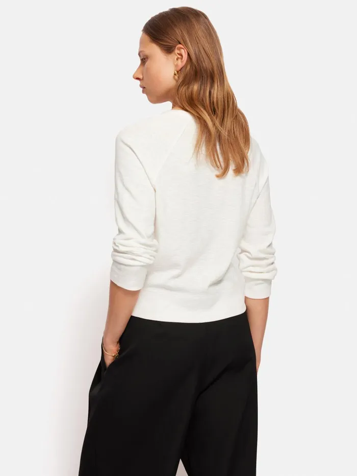 Jigsaw Cotton Luxe Cardigan Ivory Women Shirts and Tops