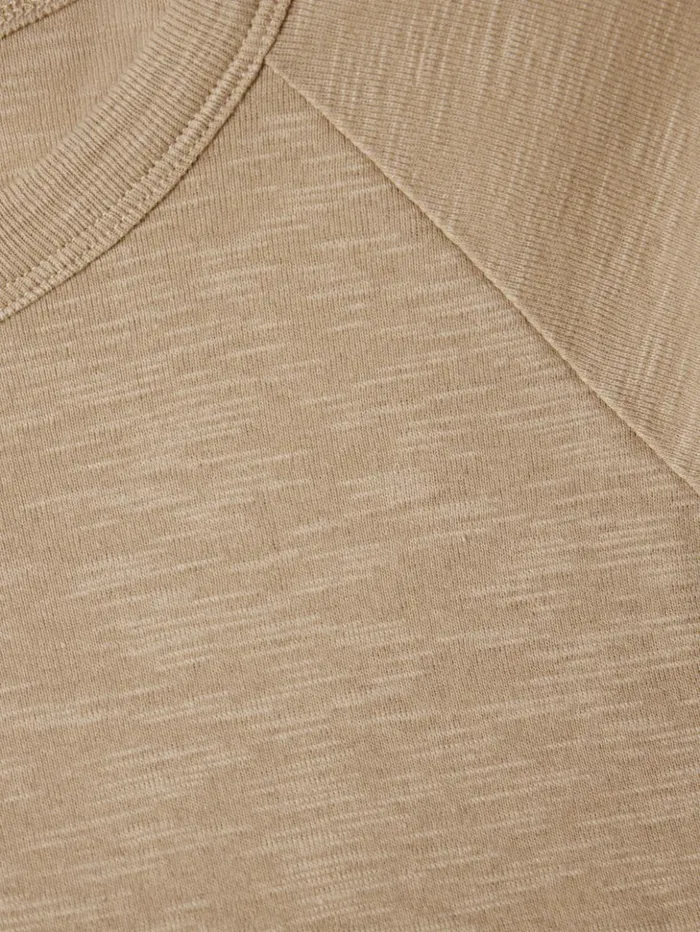 Jigsaw Cotton Luxe Raglan Tee Beige Women Shirts and Tops