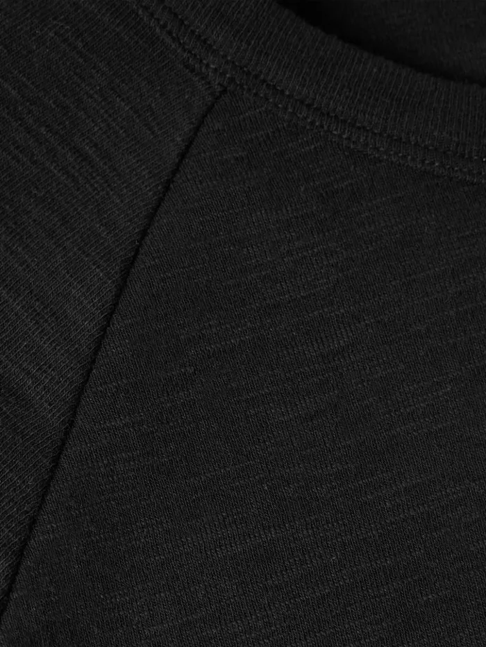 Jigsaw Cotton Luxe Raglan Tee Black Women Shirts and Tops