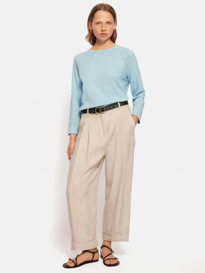 Jigsaw Cotton Luxe Raglan Tee Cool Blue Women Shirts and Tops