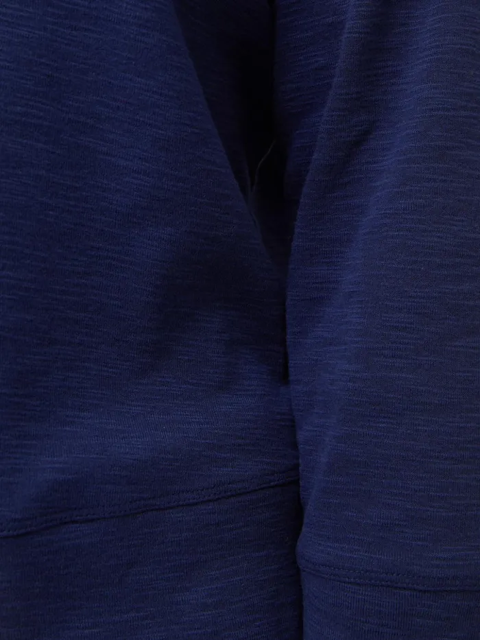 Jigsaw Cotton Luxe Raglan Tee Navy Women Shirts and Tops