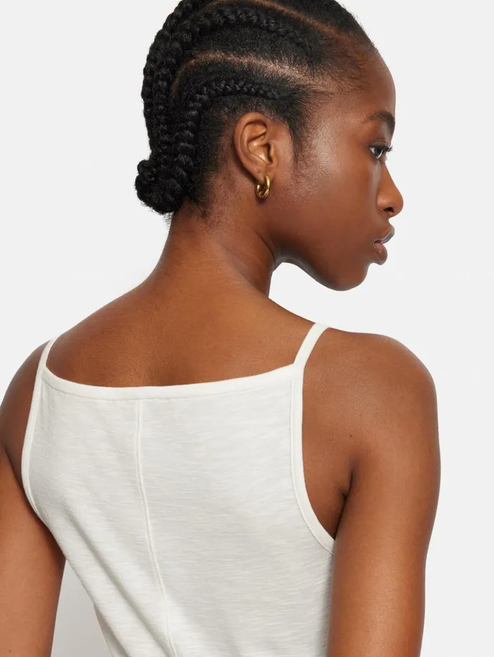 Jigsaw Cotton Luxe Tank Ivory Women Shirts and Tops