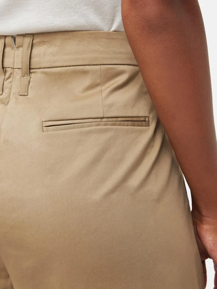 Jigsaw Cotton Pleat Front Trouser Stone Women Trousers