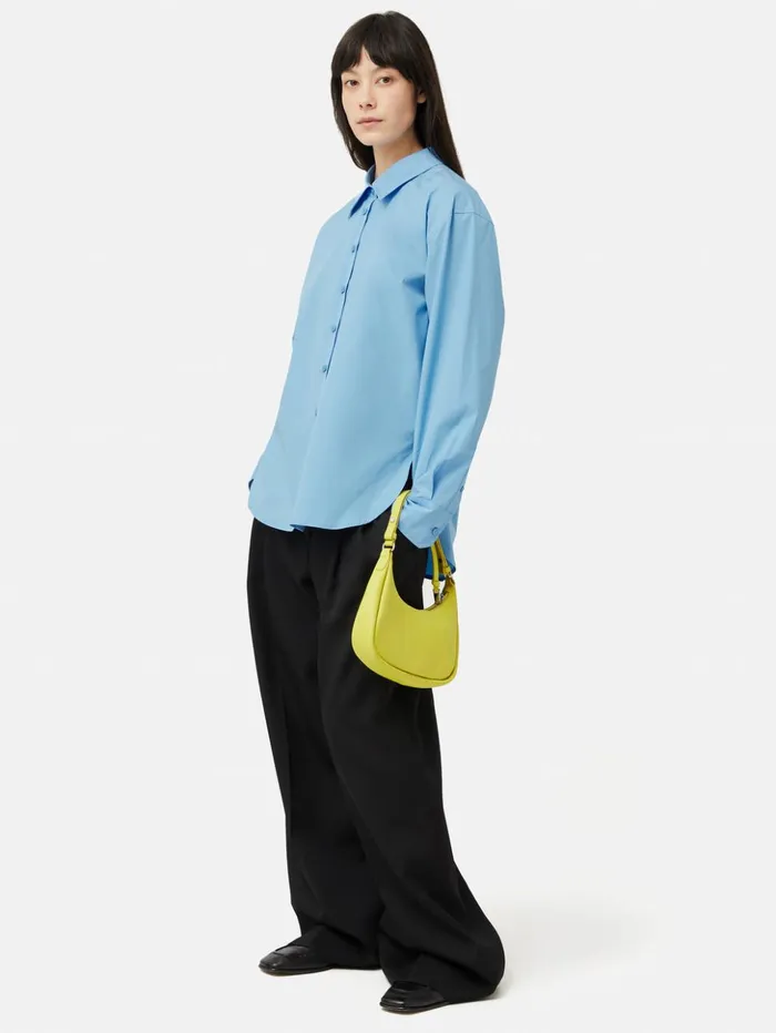 Jigsaw Cotton Poplin Shirt Blue Women Shirts and Tops