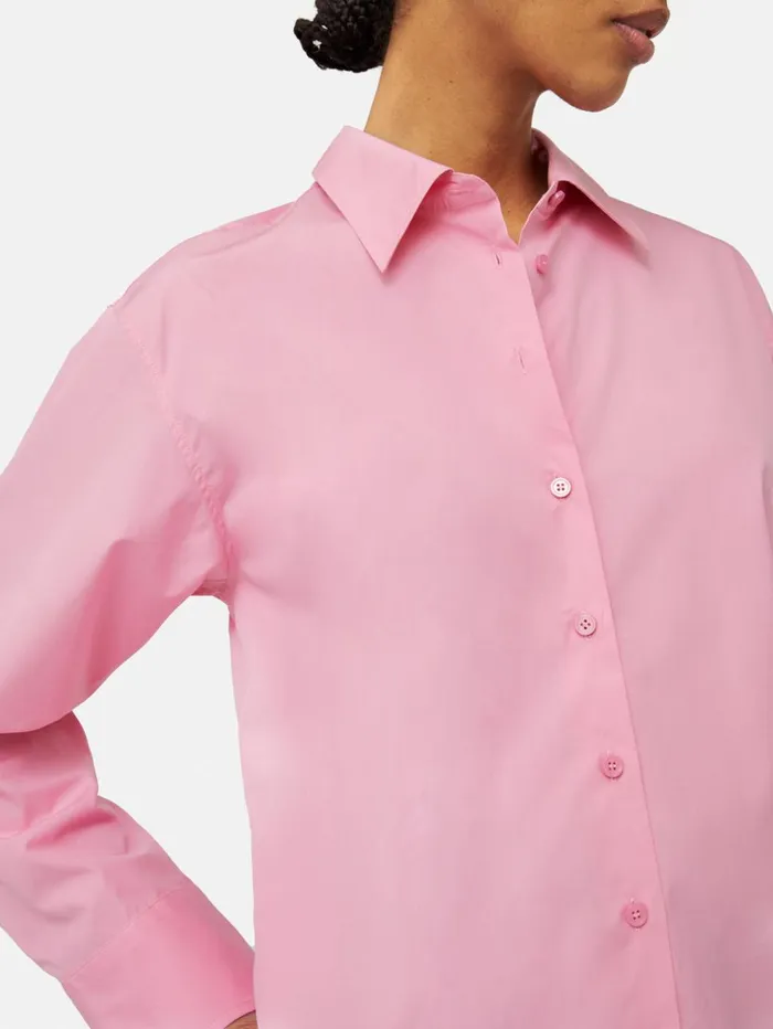Jigsaw Cotton Poplin Shirt Pink Women Shirts and Tops