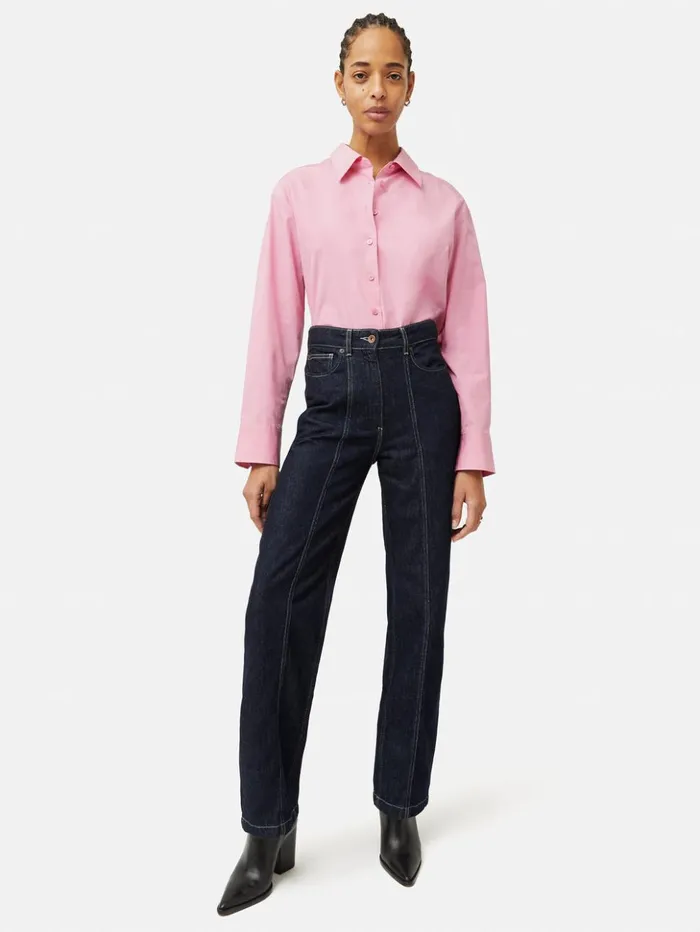 Jigsaw Cotton Poplin Shirt Pink Women Shirts and Tops