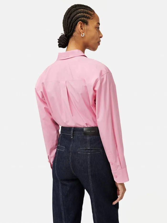 Jigsaw Cotton Poplin Shirt Pink Women Shirts and Tops