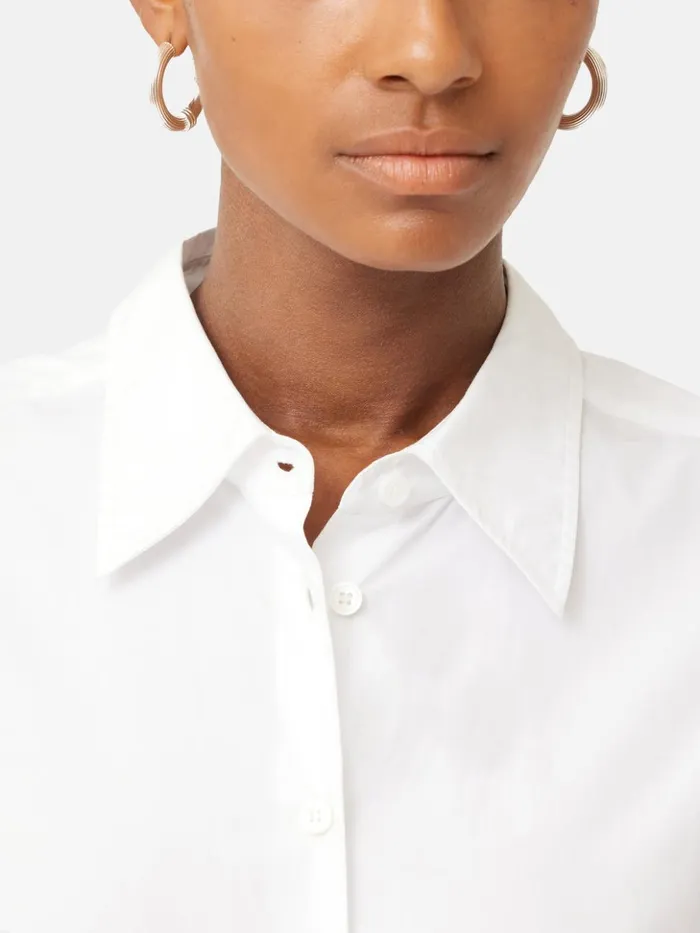 Jigsaw Cotton Poplin Shirt White Women Shirts and Tops