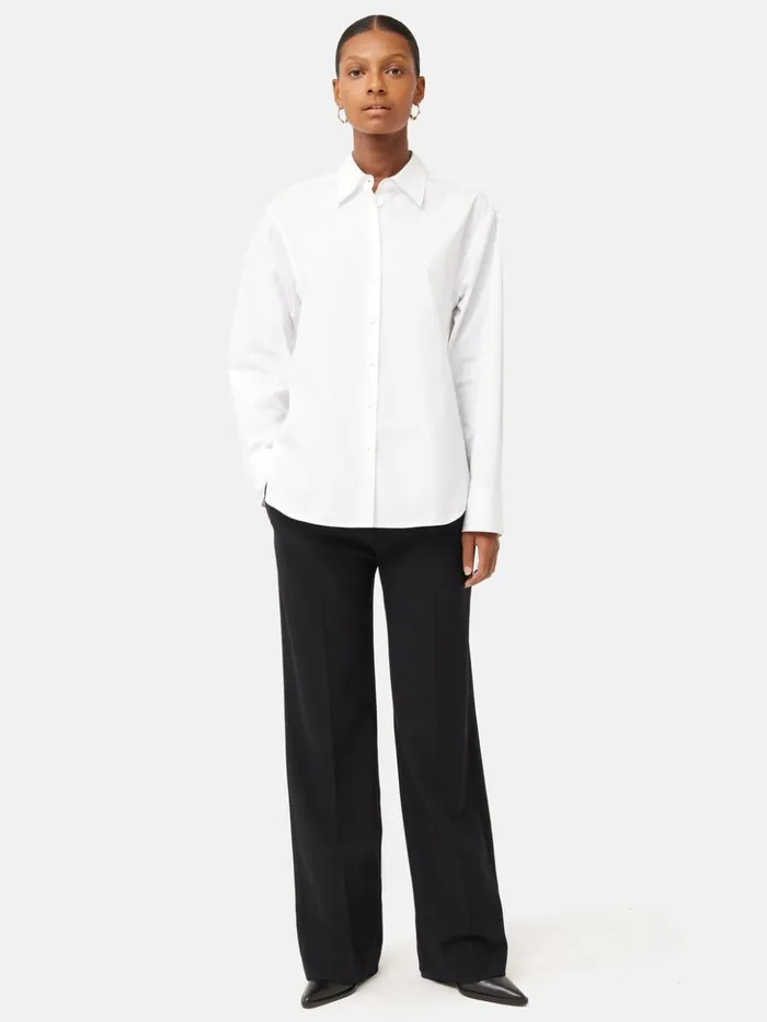 Jigsaw Cotton Poplin Shirt White Women Shirts and Tops